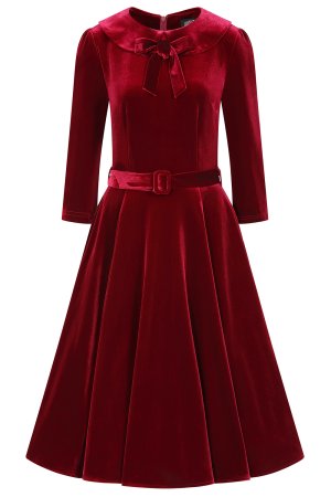 Lua Velvet Swing Dress in Extended Sizing
